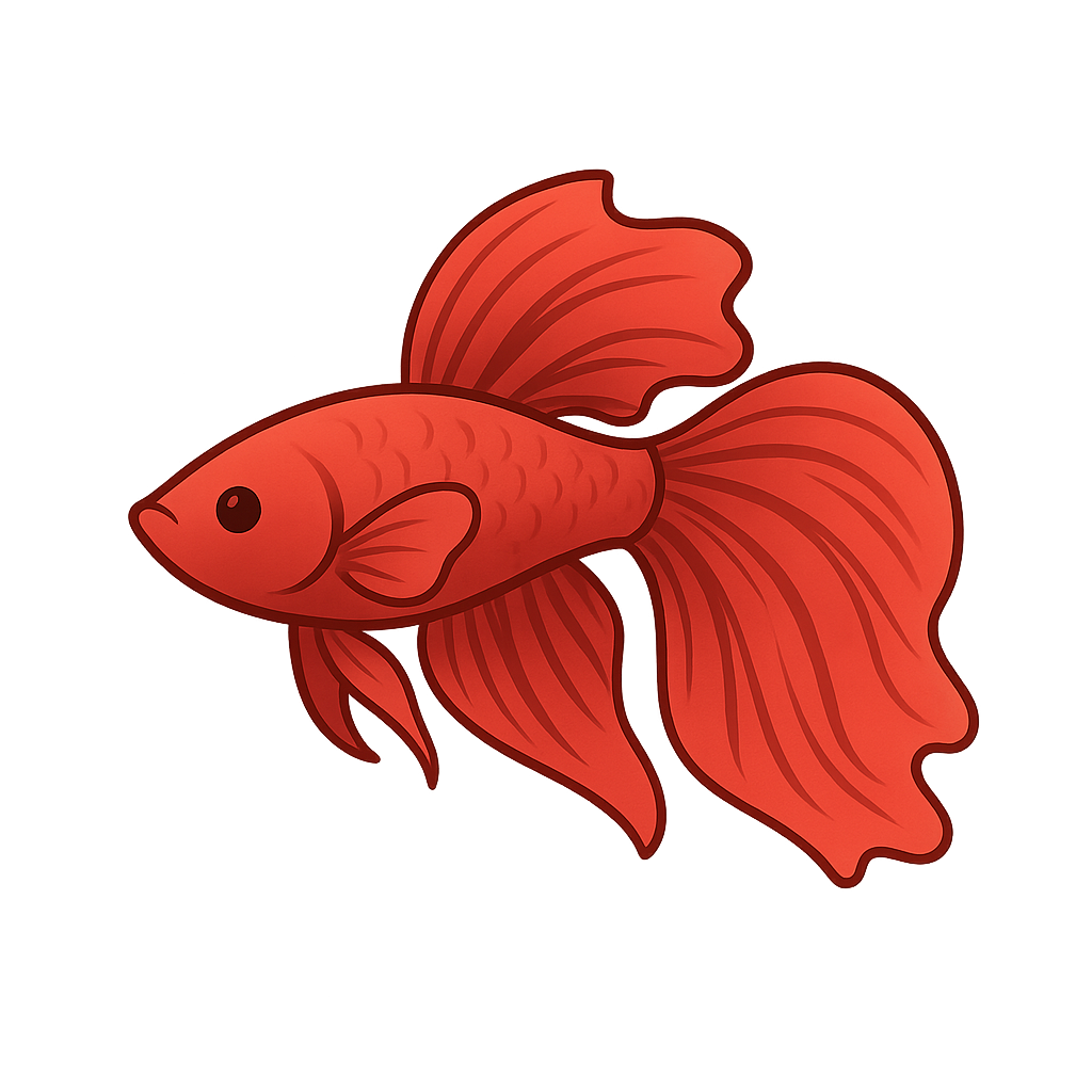 Red betta fish cursor